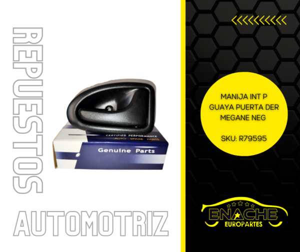 MANIJA INT P/GUAYA PUERTA DER MEGANE NEGRA - Imagen 2